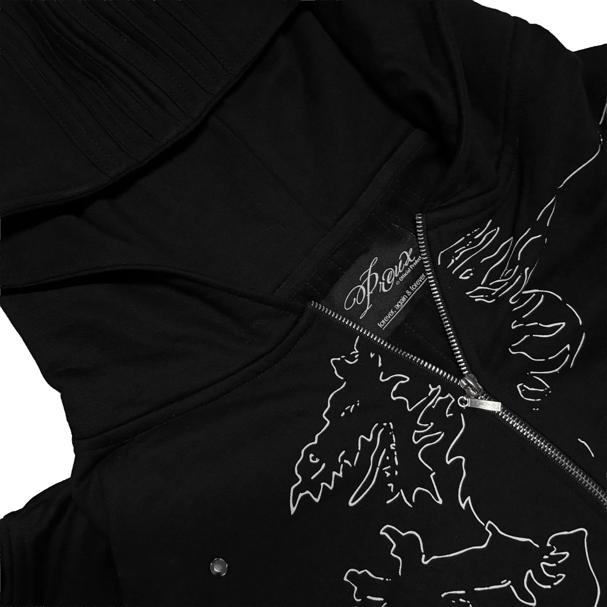 Zip-Hoodie "Dragão" Preto