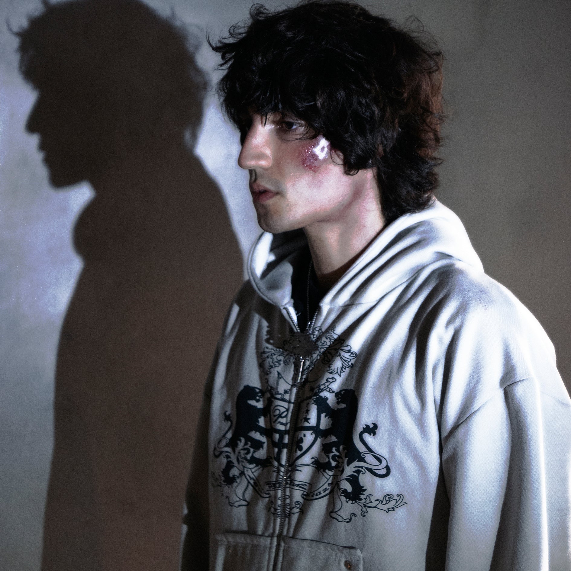 Zip-Hoodie "Brasão 5 Anos" Smoke