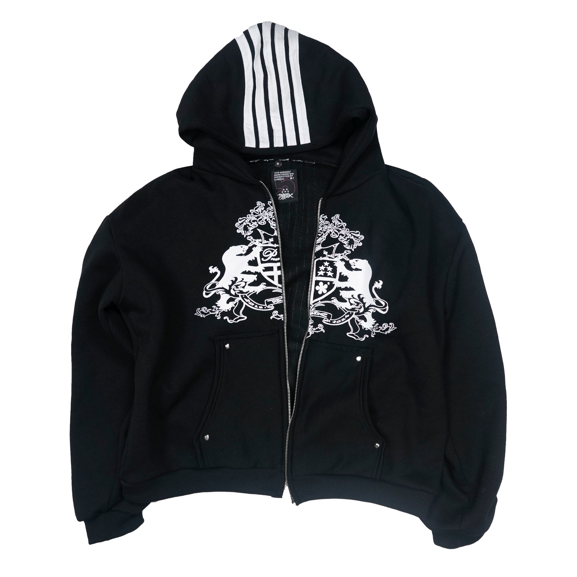 Zip-Hoodie "Brasão 5 Anos" Preto