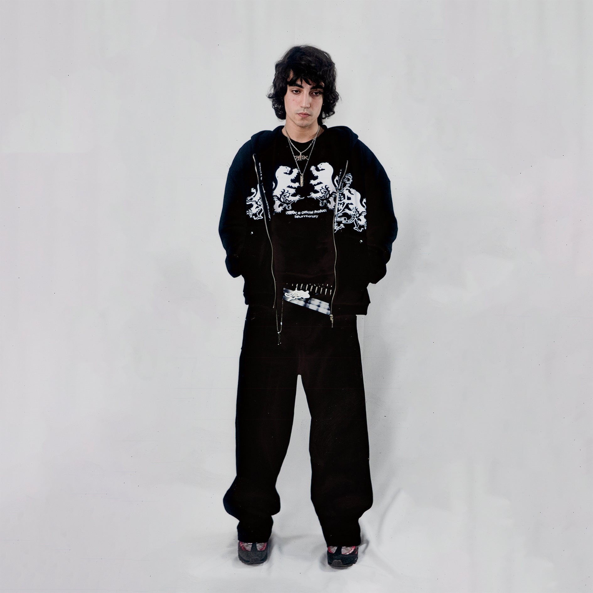 Zip-Hoodie "Brasão 5 Anos" Preto