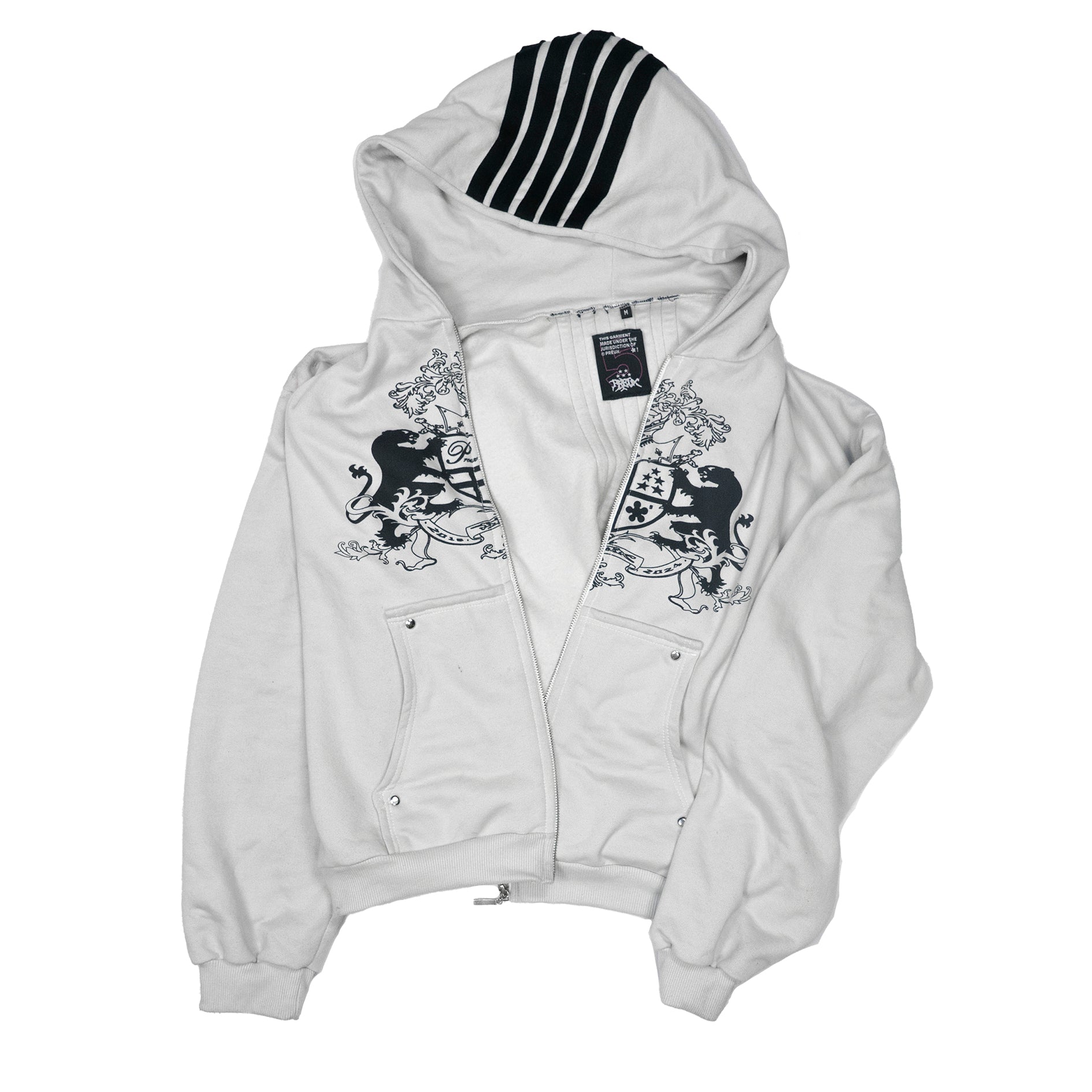 Zip-Hoodie "Brasão 5 Anos" Smoke
