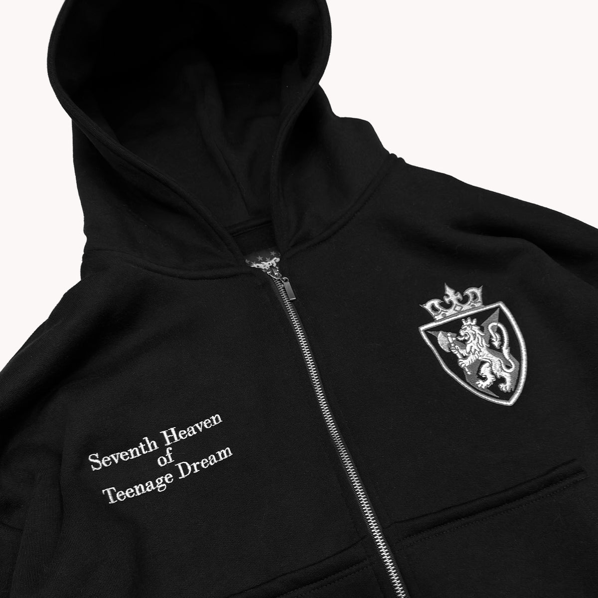 Zip-Hoodie "Seventh" Preto