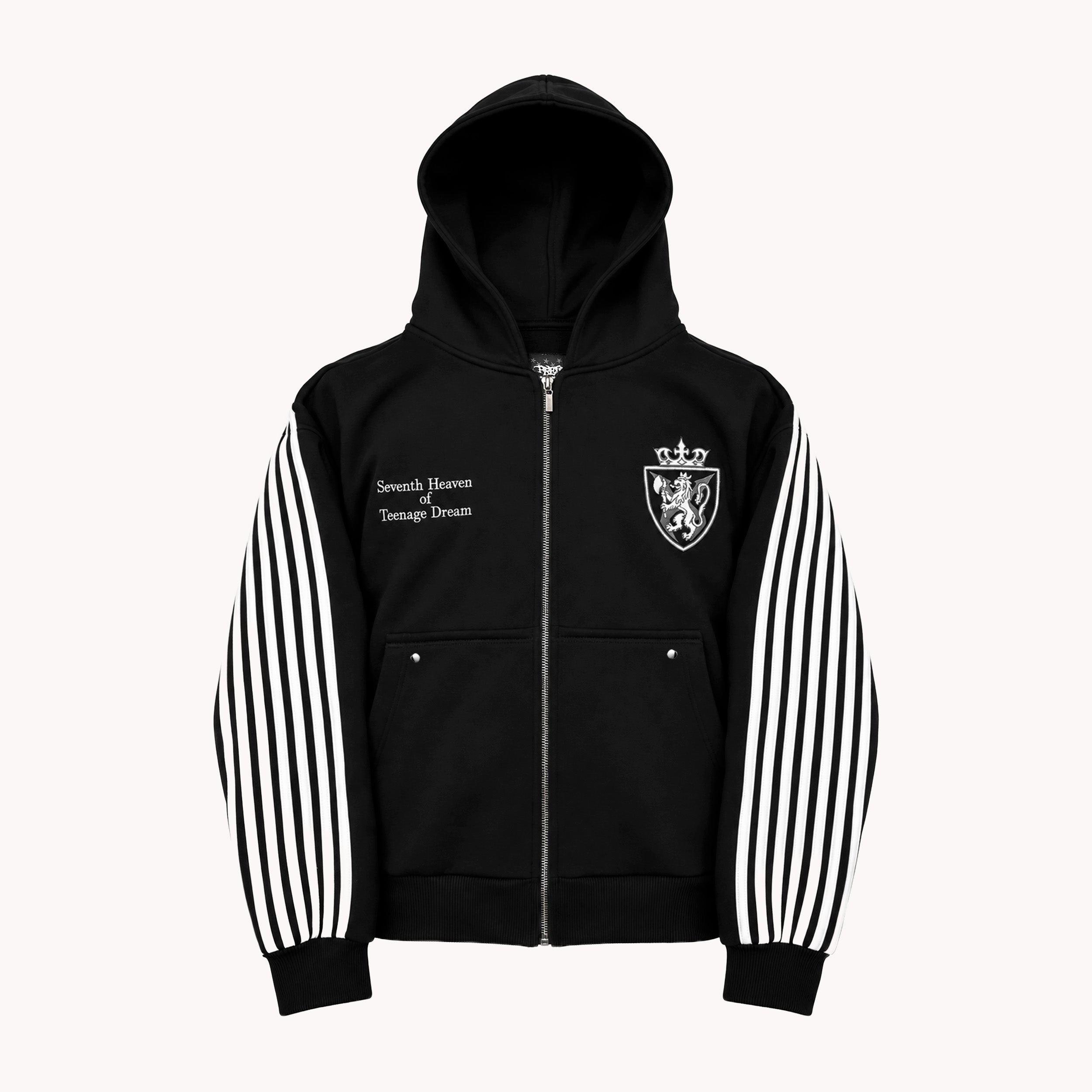Zip-Hoodie "Seventh" Preto