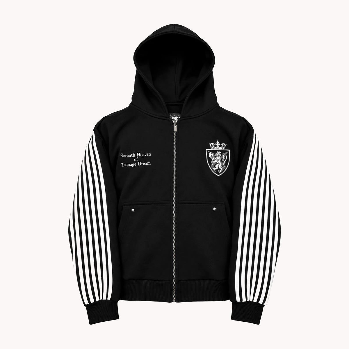 Zip-Hoodie "Seventh" Preto