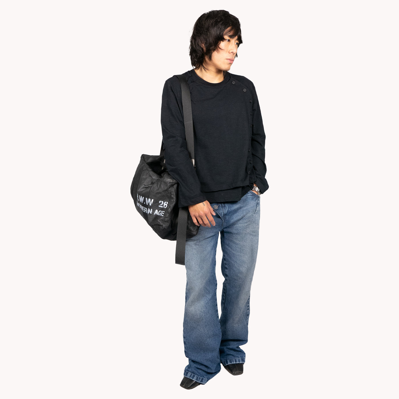Duffle Bag "H.W.W." Preta